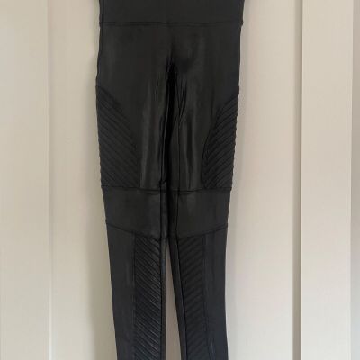 Spanx Moto Faux Leather Leggings  (Back, size M regular)